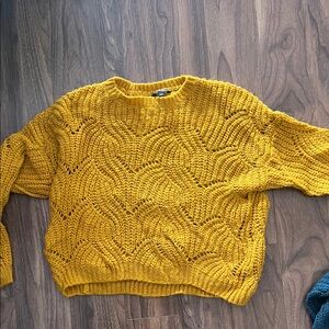 George Mustard Wave Knit Sweater